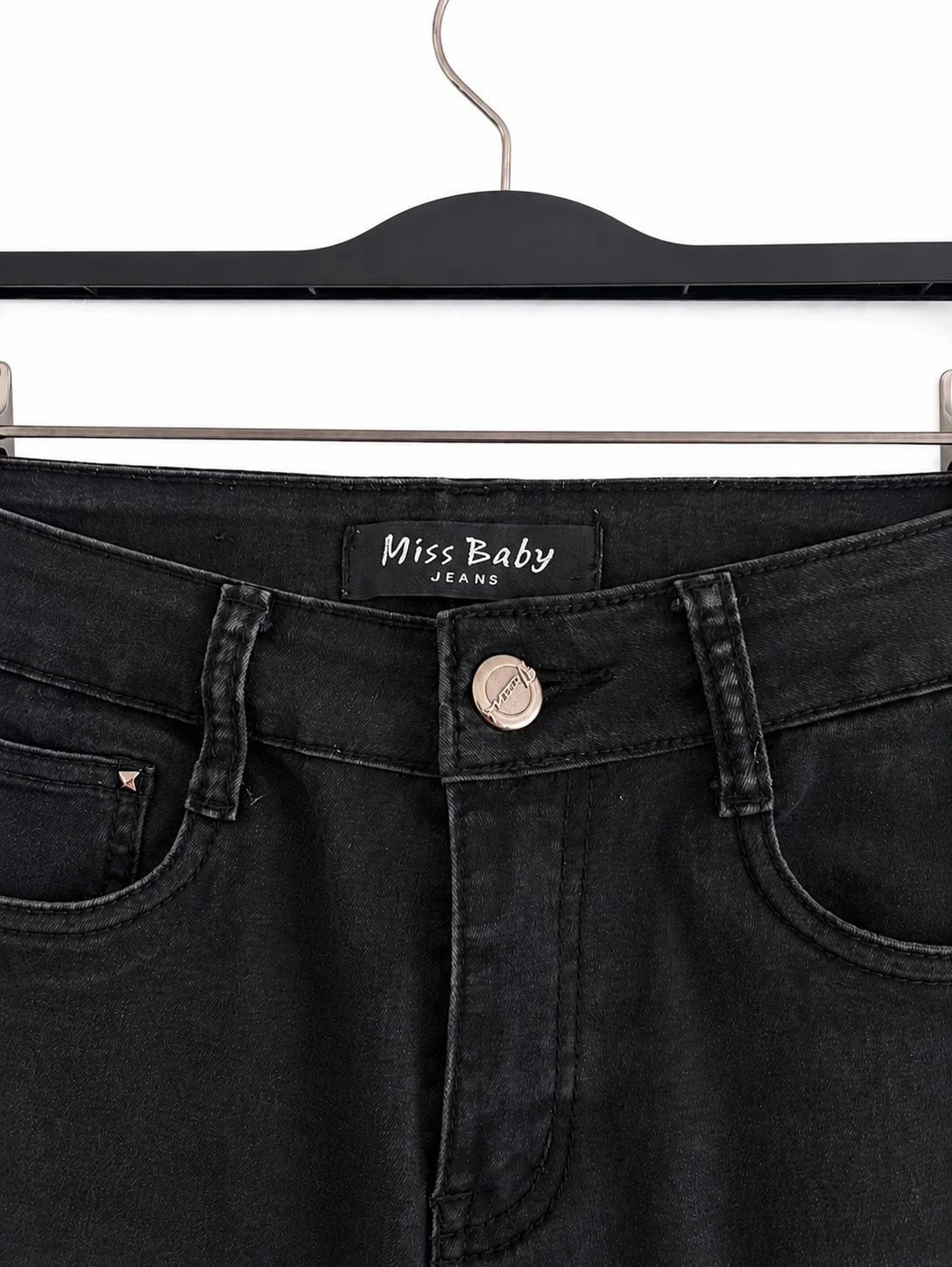 🖤 Slim fit jeans Miss Baby zwart – S (36) – photo 2